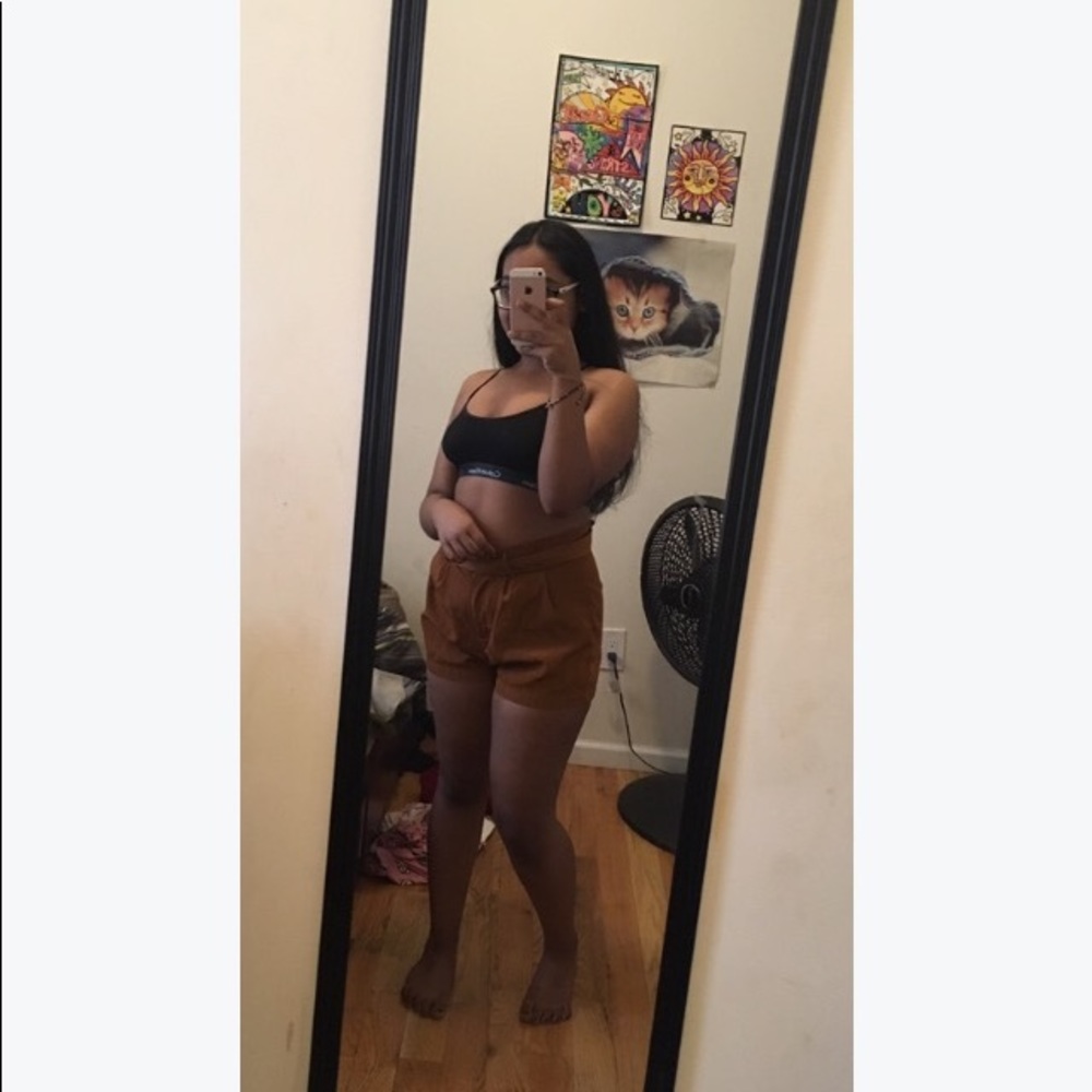 Mustard yellow shorts